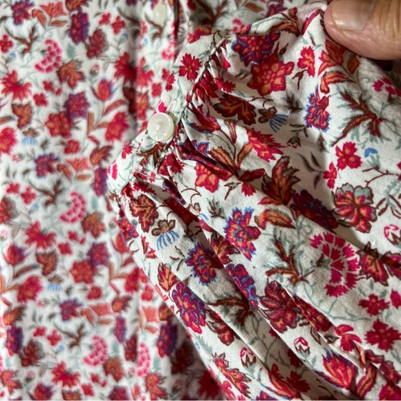 Universal Thread Floral Peasant Balloon Sleeve Top SZ S - Picture 8 of 11